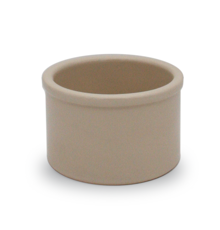 Bristol off-white stoneware utility crock - 1 quart low profile