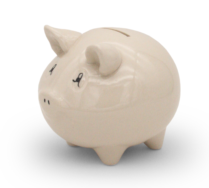 Medium Stoneware Piggy Bank
