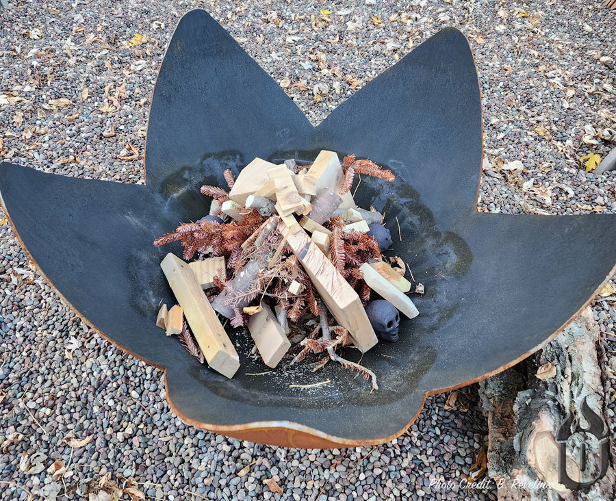 "Fire Flower" Fire Bowl with Standard Base (Made In USA)