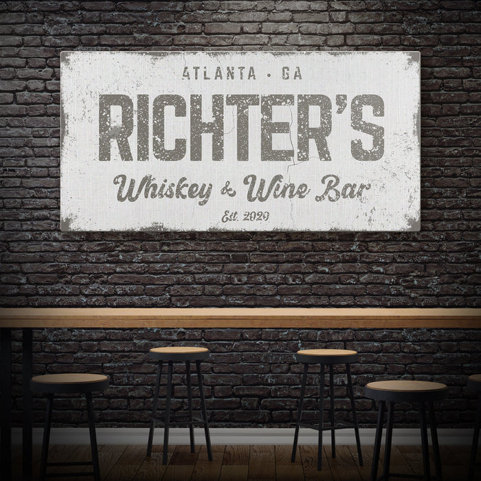 Personalized Whiskey And Wine Bar Sign Custom Bar Signs For Home Bar Perfect Man Cave Wall Decor Ideal Gift For Wine Lovers