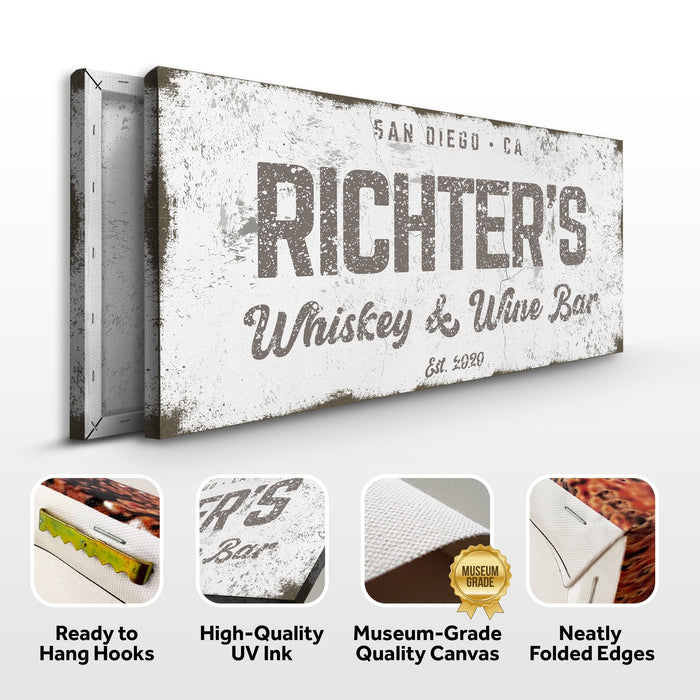 Personalized Whiskey And Wine Bar Sign Custom Bar Signs For Home Bar Perfect Man Cave Wall Decor Ideal Gift For Wine Lovers