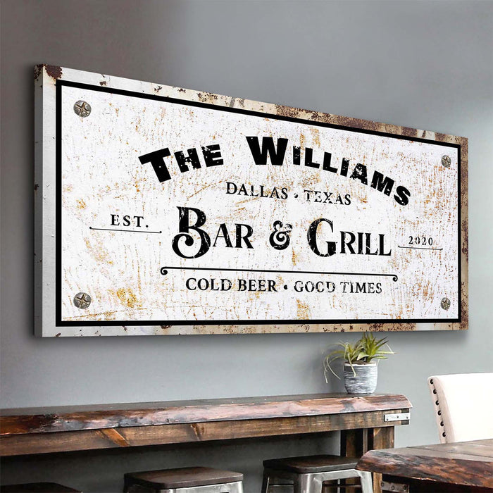 Bar And Grill Sign Viii