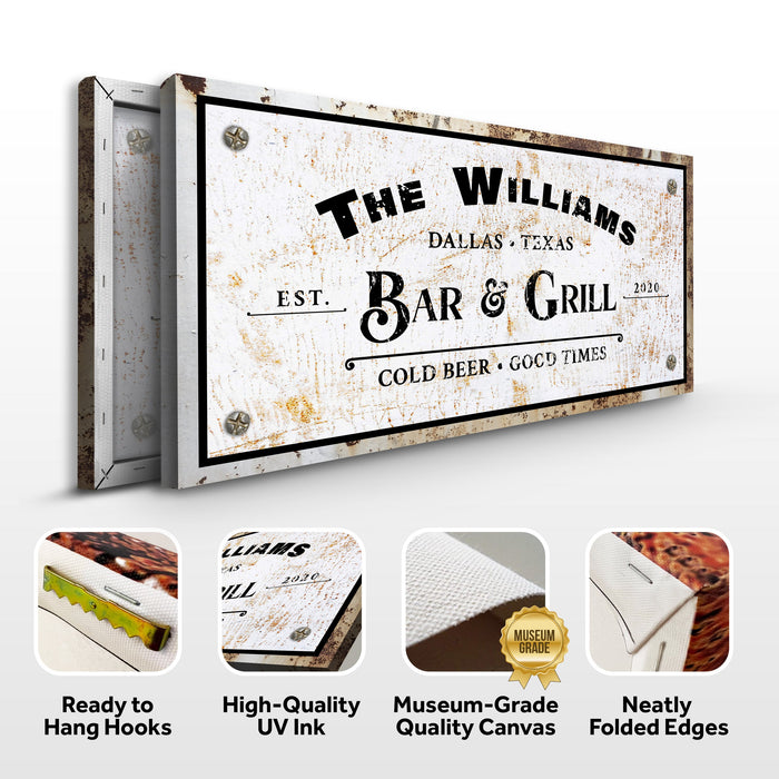 Bar And Grill Sign Viii