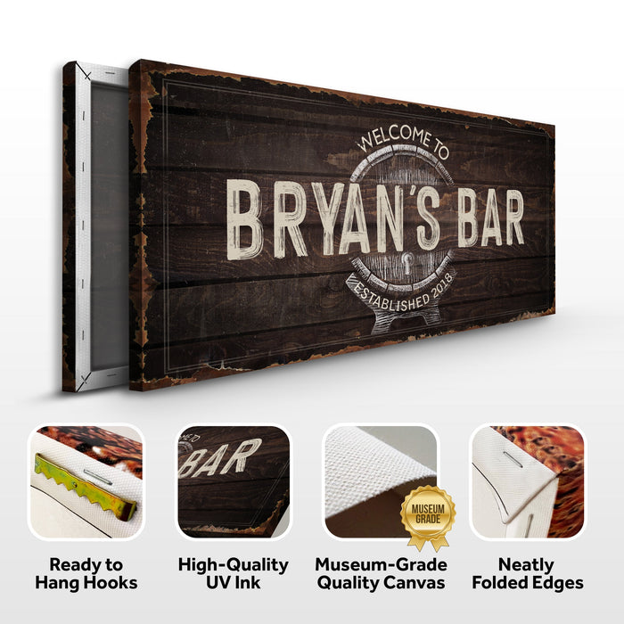 Beer Barrel Bar Sign Custom Bar Signs For Home Bar Ideal Man Cave Wall Decor Perfect Gift For Him