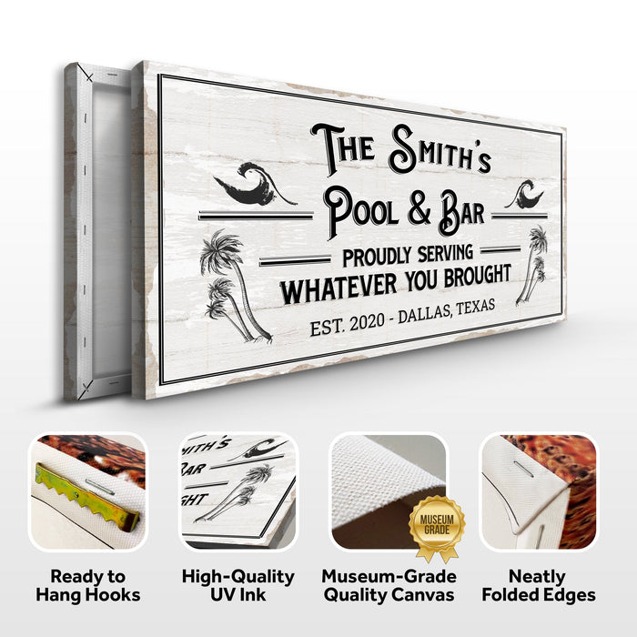 Personalized Rustic Pool And Bar Sign Iii