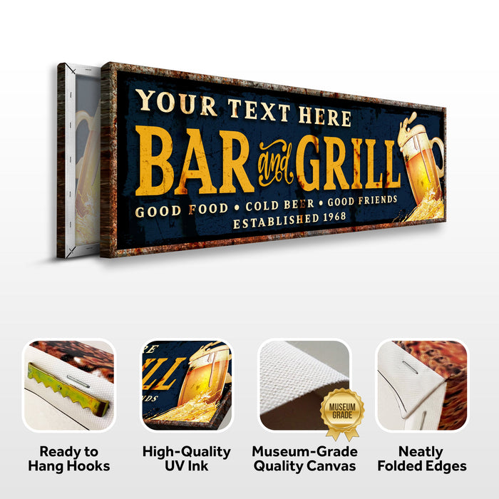 Bar And Grill Sign Vi