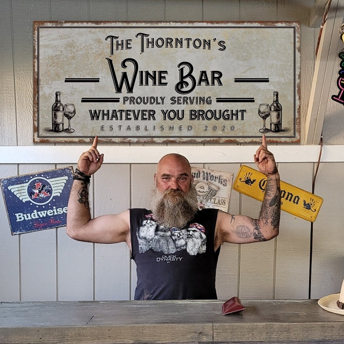 Personalized Wine Bar Sign Ii 1