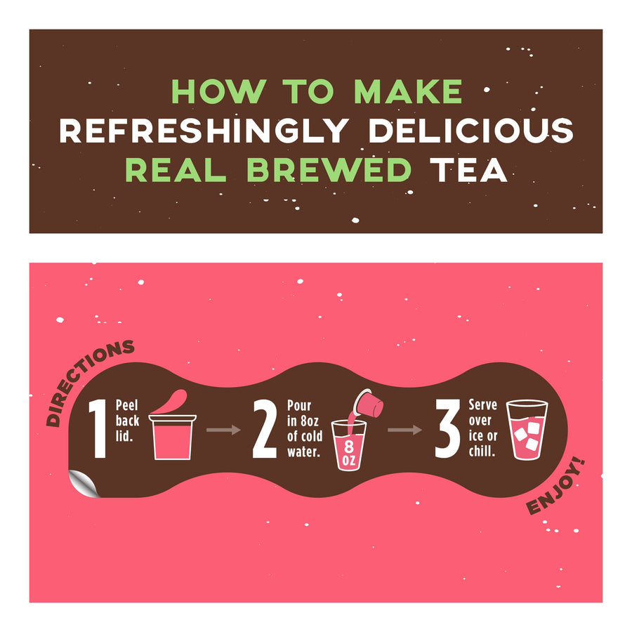 Promise tea three-step preparation graphic