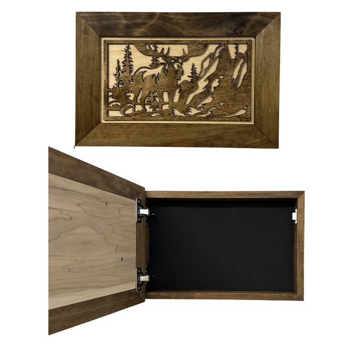 Concealed Moose Wall-Mounted Gun Cabinet – Secure Hidden Storage for Firearms