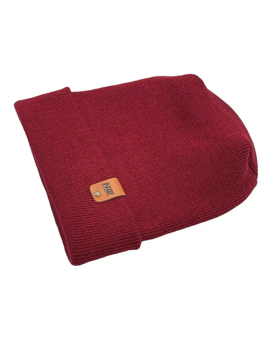 Patented H Stitch Cuffed Beanie, Burnt Maroon