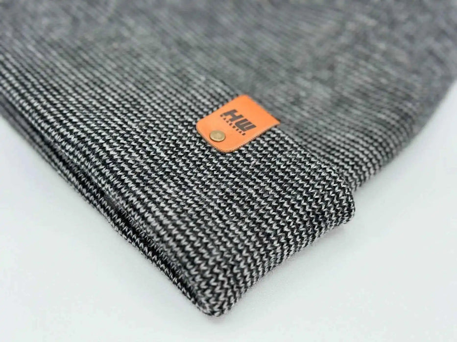 Patented H Stitch Fusion Cuffed Beanie, Black and Gray