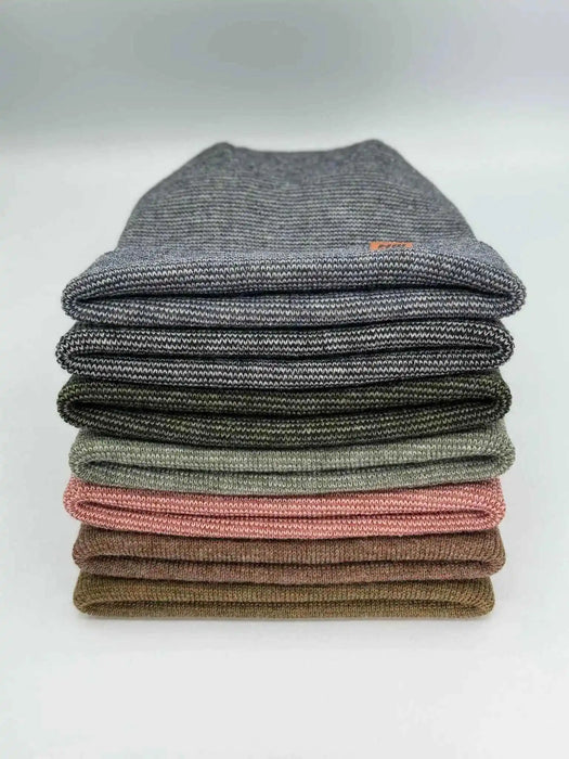 Patented H Stitch Fusion Cuffed Beanie, Brown  and Green