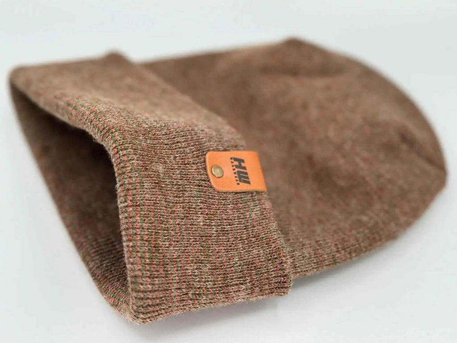 Patented H Stitch Fusion Cuffed Beanie, Burgundy and Green
