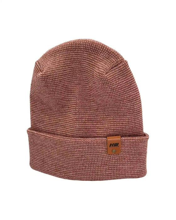 Patented H Stitch Fusion Cuffed Beanie, Burgundy and Pink