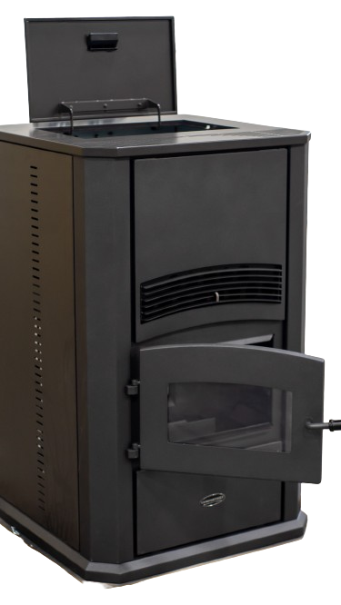 HP42-Alpine 2,800 sq. ft.  Pellet Stove with a 120-lb Hopper in Black