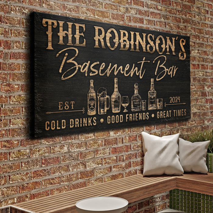 Personalized Basement Bar Sign Iii