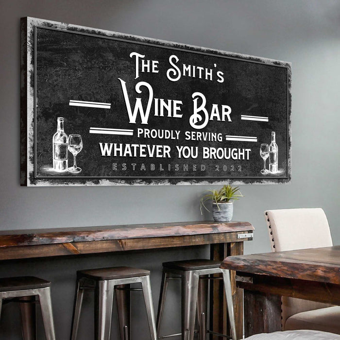 Personalized Wine Bar Sign