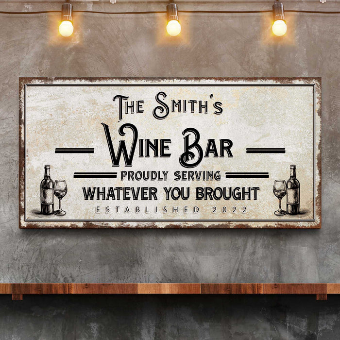 Personalized Wine Bar Sign Ii 1