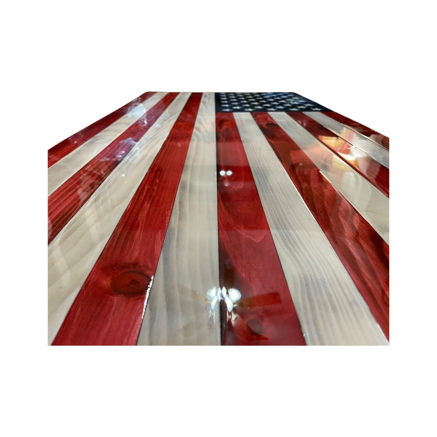 Low angle along the glossy stripes