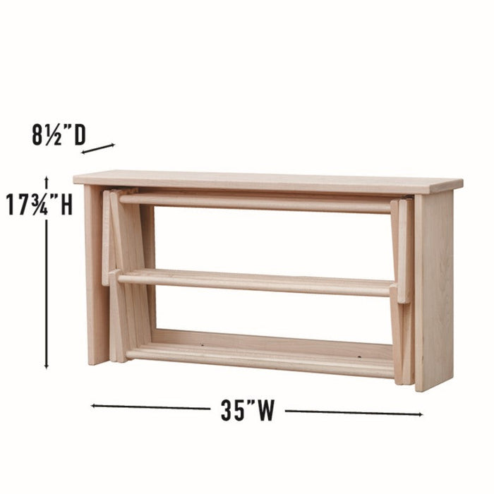 Collective Wall Clothes Drying Rack ~ Solid Maple Hardwood, Folding, Hand Built in USA