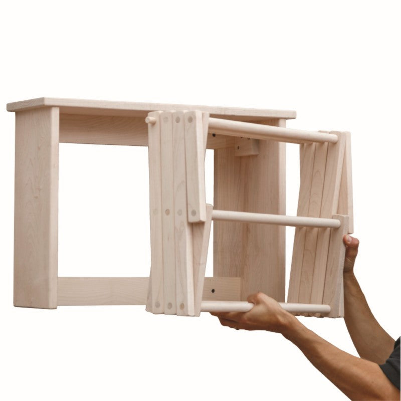 Collective Wall Clothes Drying Rack ~ Solid Maple Hardwood, Folding, Hand Built in USA