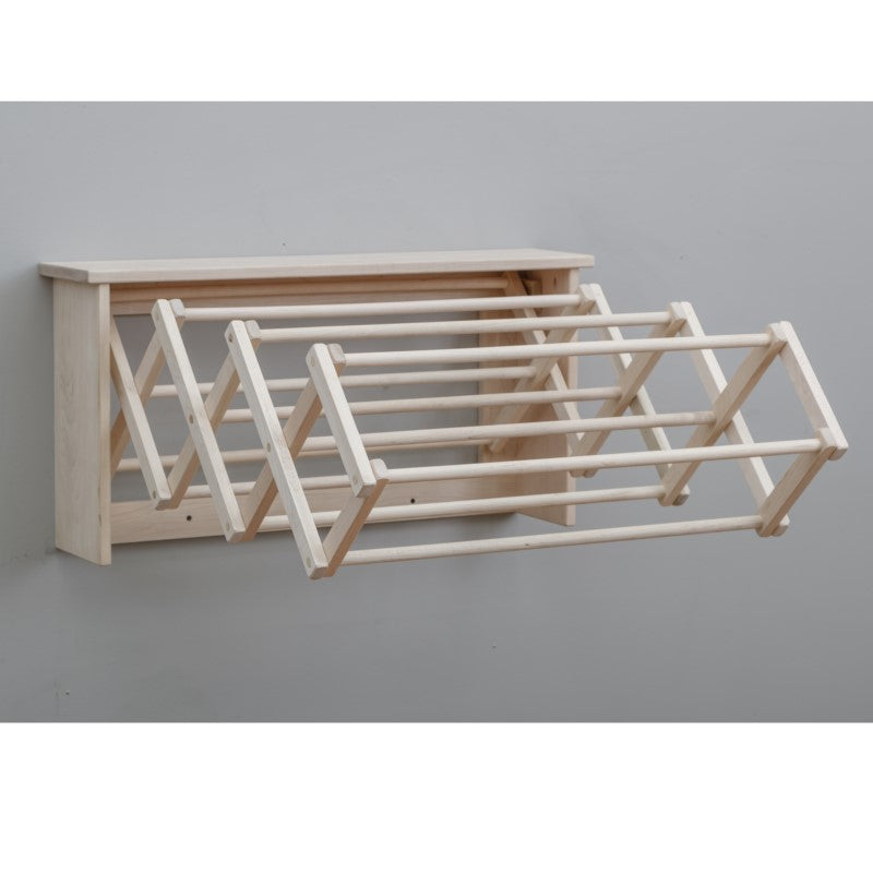 Collective Wall Clothes Drying Rack ~ Solid Maple Hardwood, Folding, Hand Built in USA