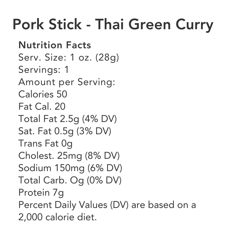 Craft Pork Snack Stick Sample (3 sticks total) by Big Fork Brands