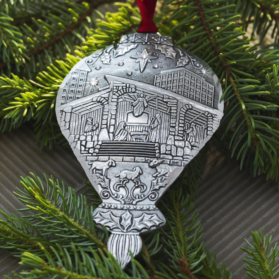 Styled display featuring Portraits of Christmas- Christmas Time in the City Ornament