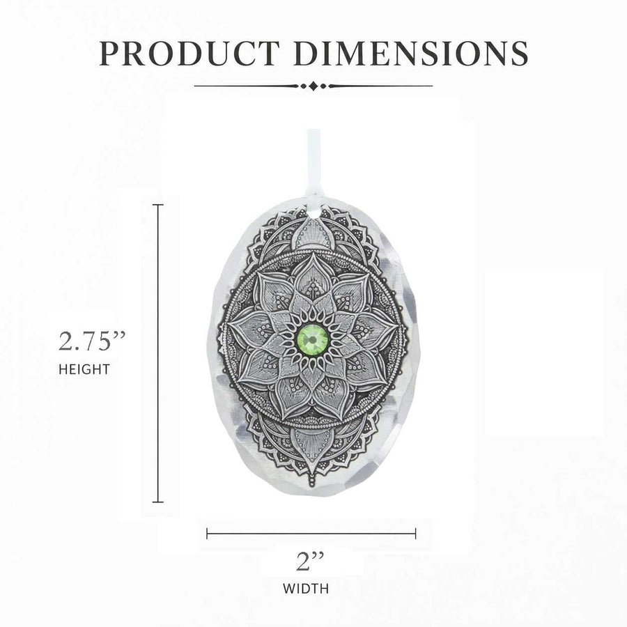 Product dimension guide for Birthstone crystal ornament
