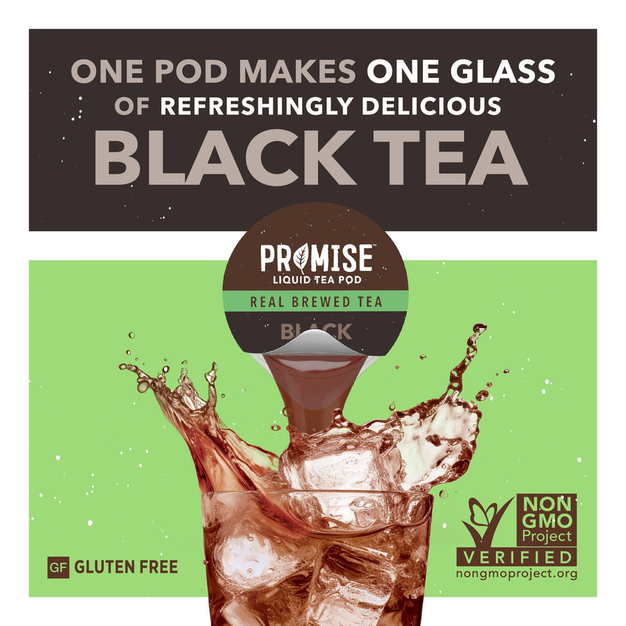 Black tea flavor and product claims graphic