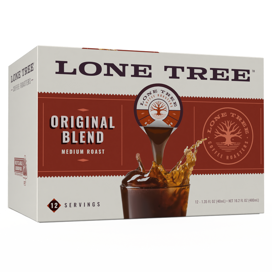 Original Blend carton on a countertop