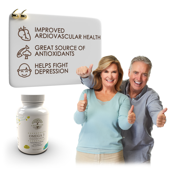 OMEGA 3 From Pure Fish Oil by A Quality Life Nutrition