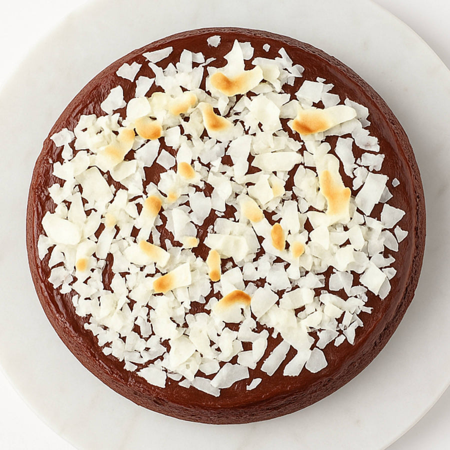 Andy Anand Gluten-Free Raspberry Chocolate Truffle Coconut Cake, 9-Inch, 2.8 lb – Handcrafted, Real Cream & Chocolate, Birthday Gift Box
