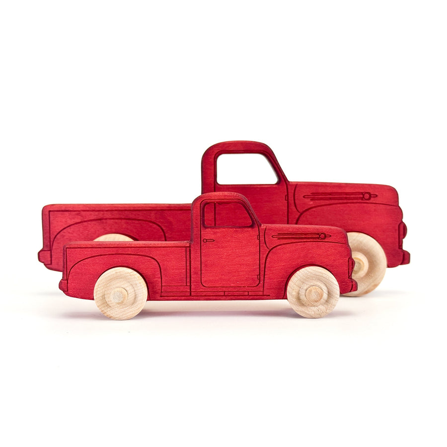 Red Maple Toy Pickup Truck, 9 in.