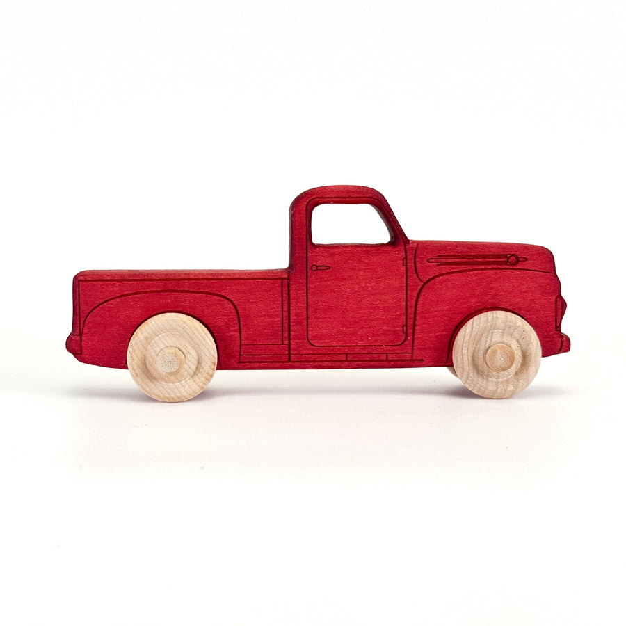 Red Maple Toy Pickup Truck, 5.5 in.