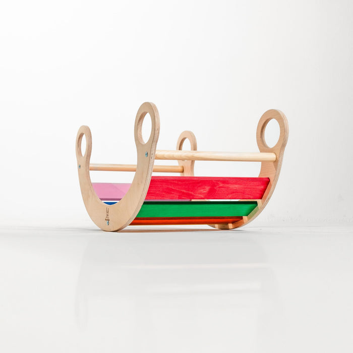 Rocker climber arch for children's development