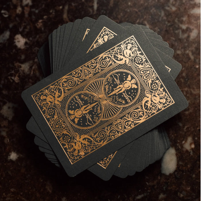 Bicycle Black and Rose Gold Metalluxe Playing Cards – Premium Foil Edition