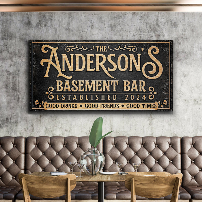 Custom Basement Bar Sign Iii