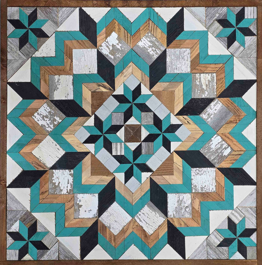 Amish Handmade Barn Quilt Wall Art – Reclaimed Barn Wood – 30.5” x 30.5”
