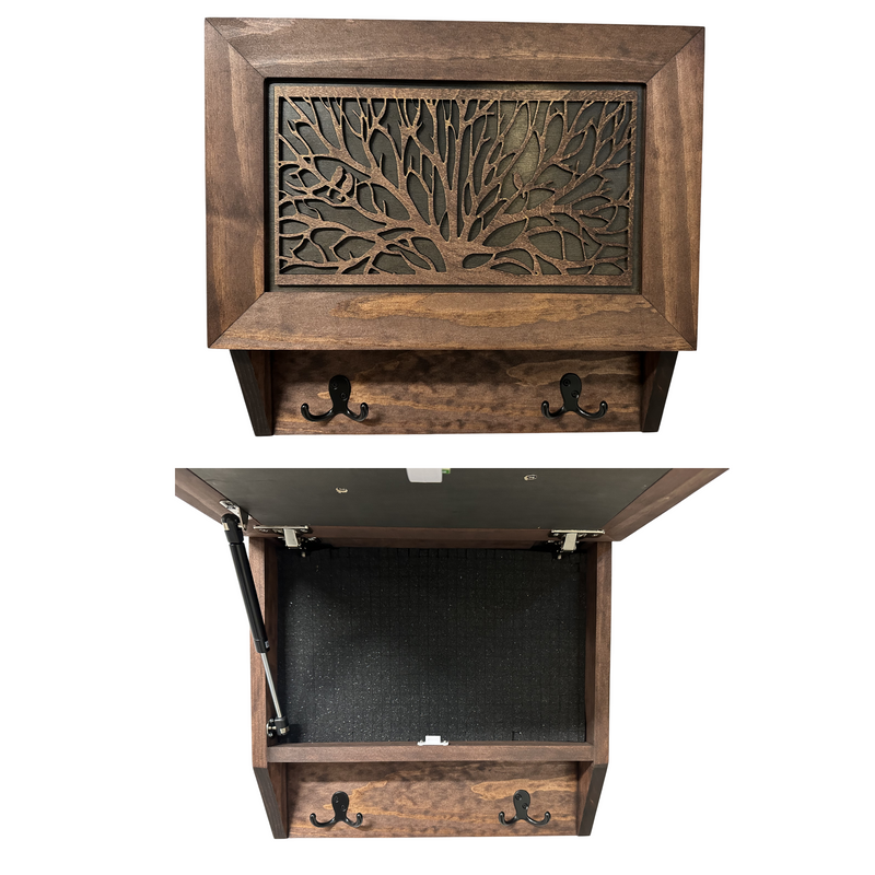 Tree of Life Wall-Mounted Gun Cabinet – Hidden Firearm Storage with Elegant Nature-Inspired Design