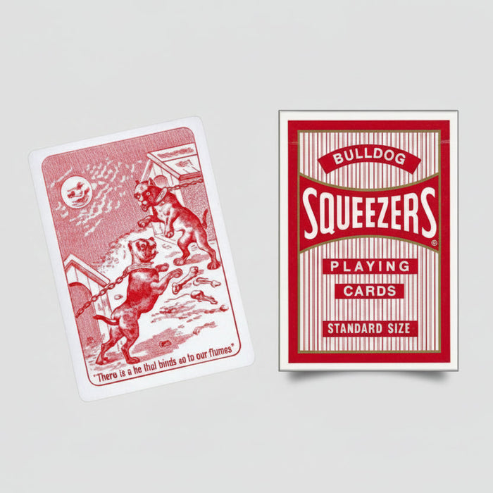 Bulldog Squeezers Playing Cards – Standard Index (Red/Blue Bulldog Back)