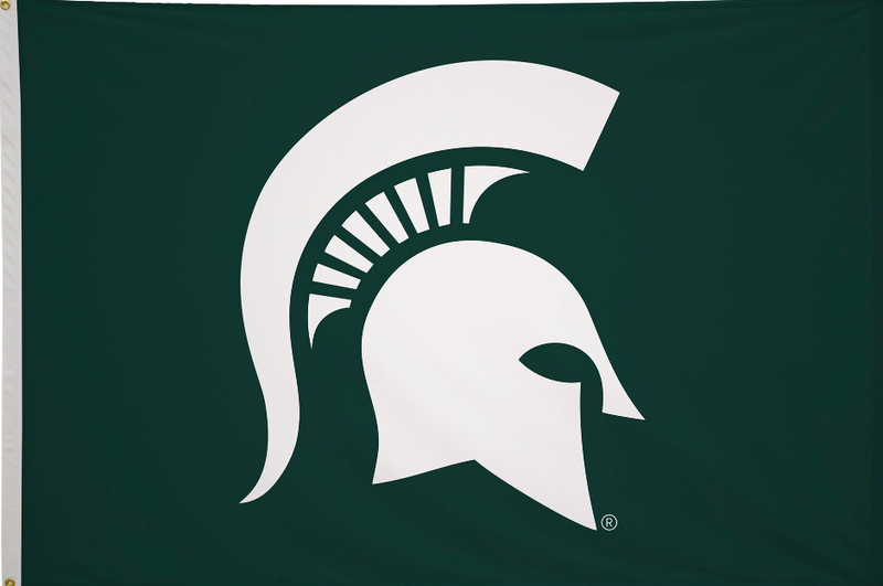 Michigan State University (MSU) Sparty Head Flag