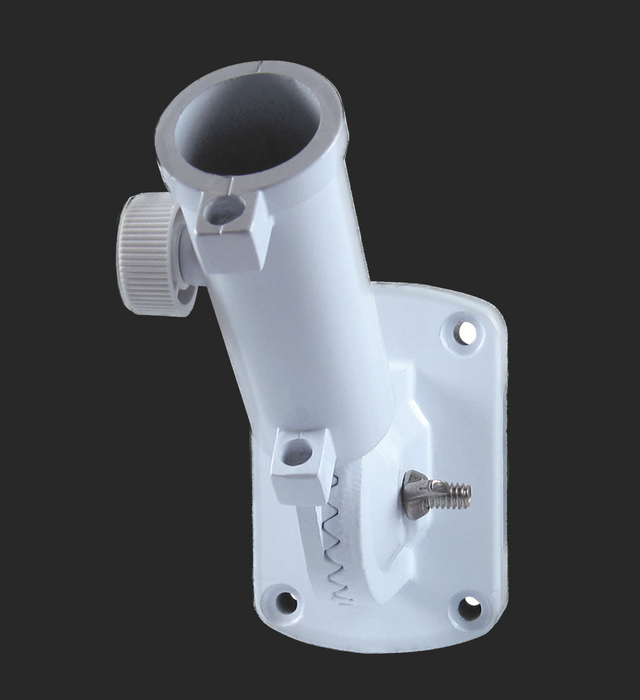 Adjustable Aluminum Flagpole Bracket | White | Silver | Black