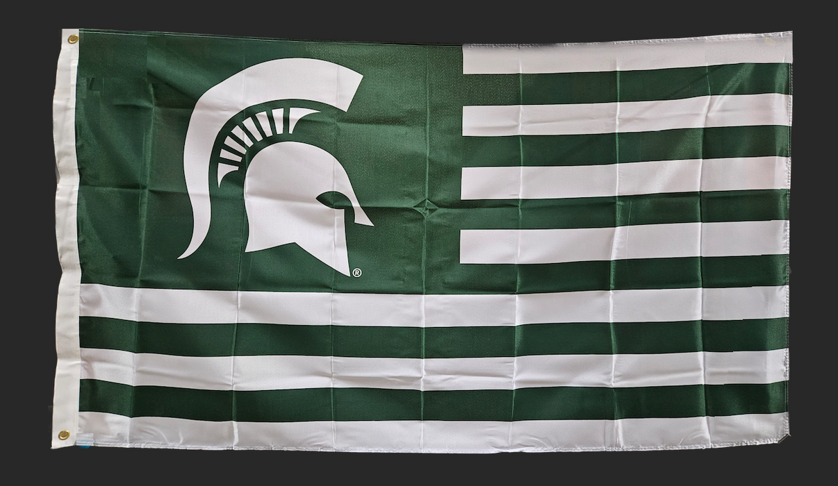 Michigan State University (MSU) Striped Flag