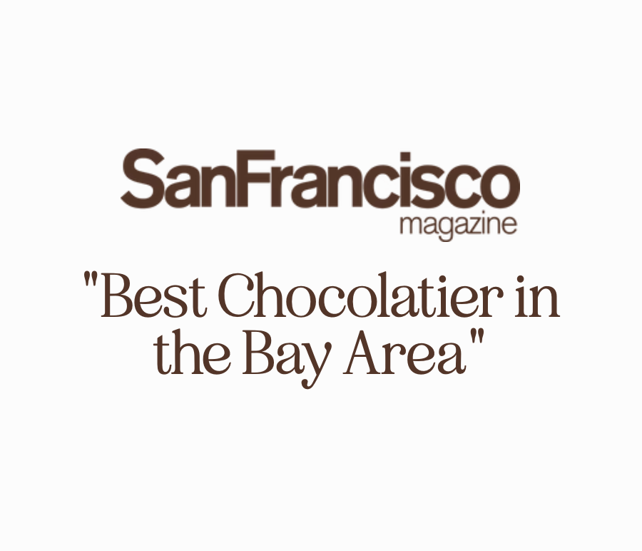 San Francisco magazine Best Chocolatier in the Bay Area award graphic