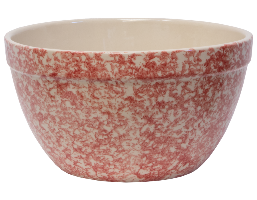 12-Inch Stoneware Shoulder Bowl - Poppy Sponge