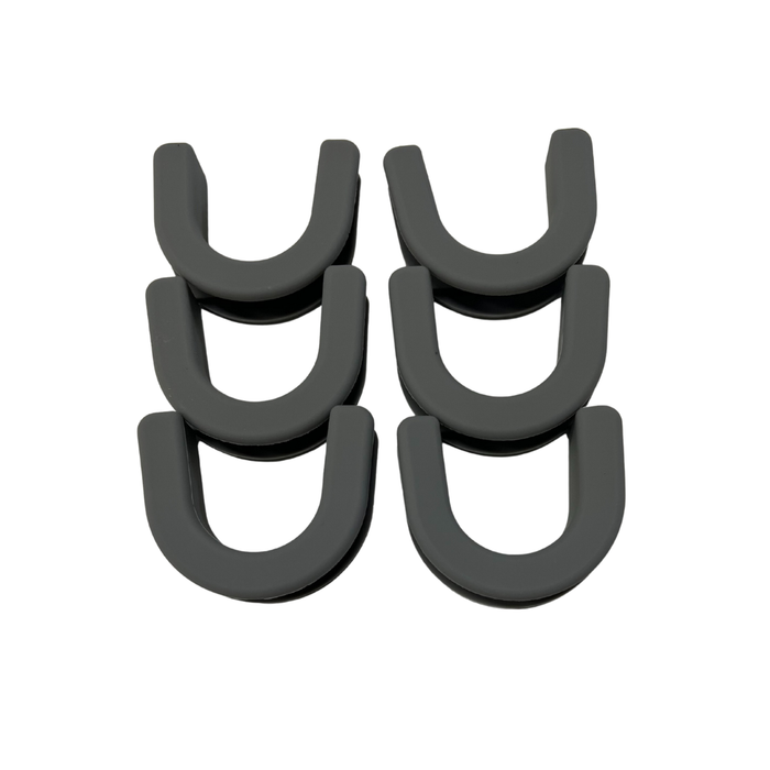 TRAPSKI Non-Skid Rubber Slot Inserts for Ski & Snowboard Racks – Gray 4-12 Packs