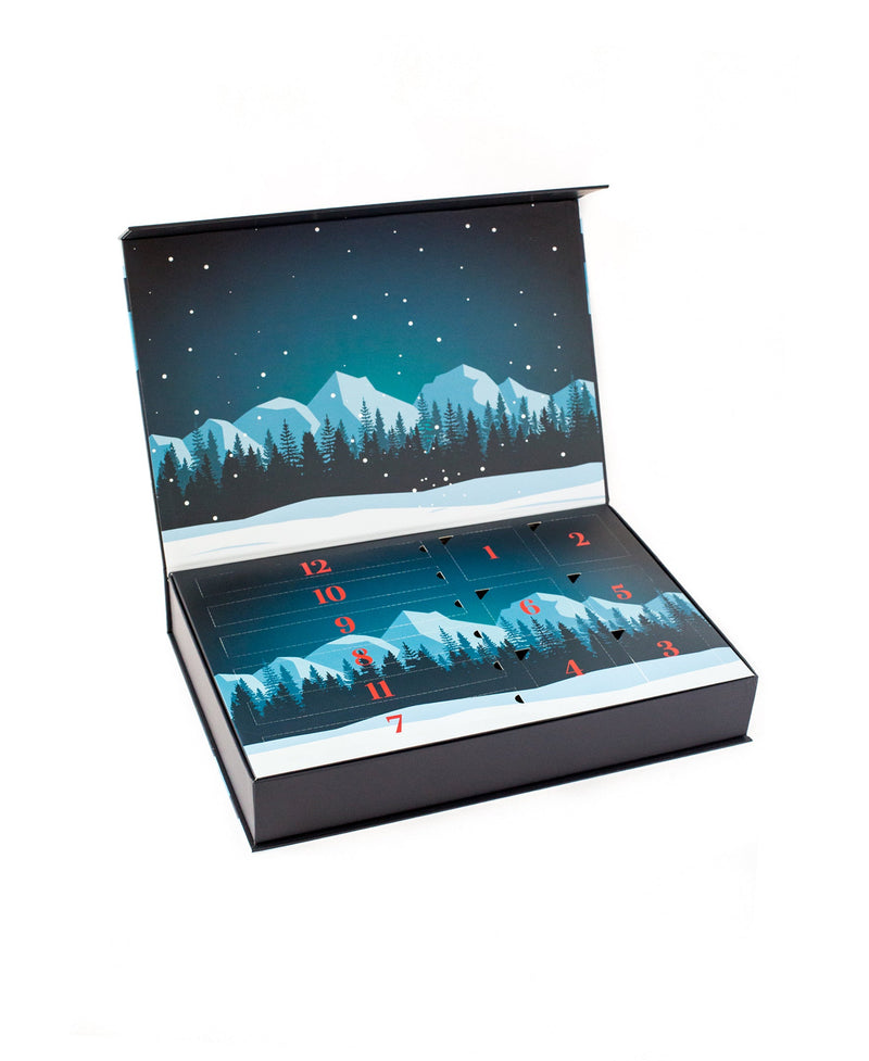 12 Days of Winter Wonder - Savory Meat Sticks & Nut Medley Advent Calendar - Gourmet Holiday Gift Box by DM Snacks