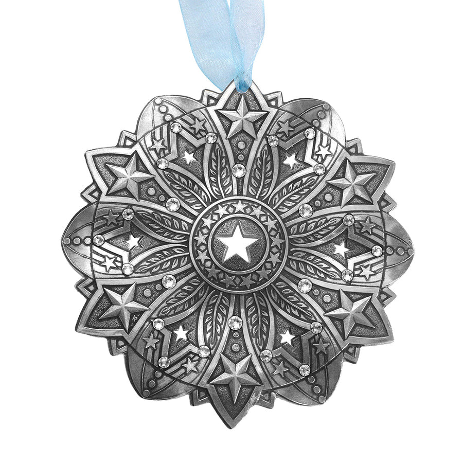 Product view of Star Spangled Snow Crystal 2026 Ornament