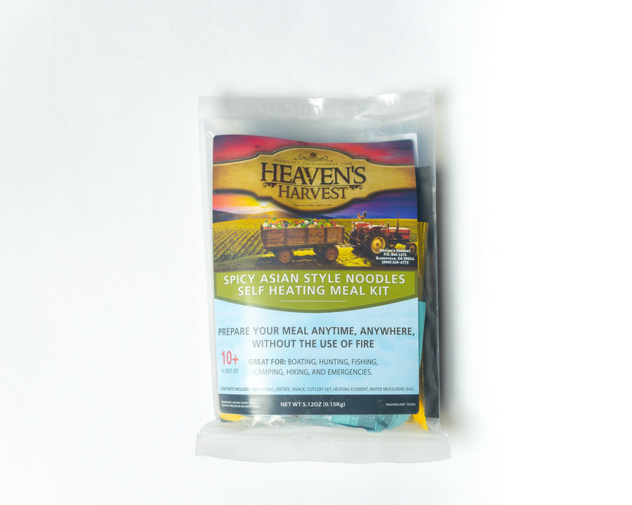 Spicy Asian Style Noodles self-heating meal kit, front package